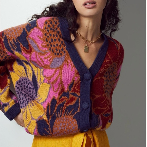 Farm Rio Tuileries Floral Cardigan - Picture 1 of 4